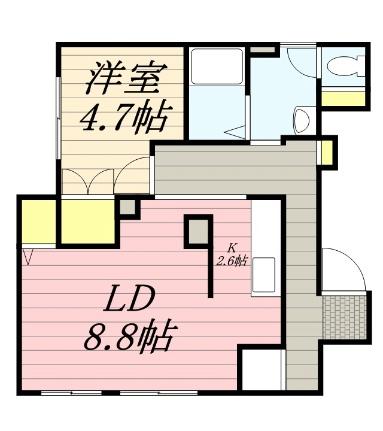 北海道札幌市豊平区平岸一条９丁目(賃貸アパート1LDK・1階・35.00㎡)の写真 その2