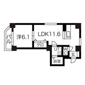 ＨＩＬＬＴＯＰ　ＴＯＷＥＲ 08c｜北海道札幌市豊平区平岸一条８丁目(賃貸マンション1LDK・8階・38.71㎡)の写真 その2