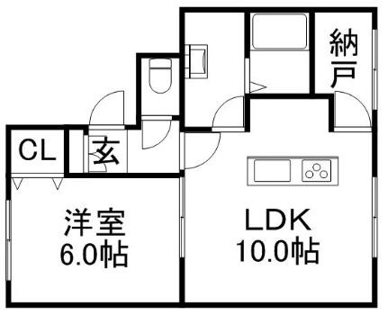 Ｗｉｓｅ・Ｍ 102 ｜ 北海道札幌市豊平区美園六条６丁目（賃貸マンション1LDK・1階・40.80㎡） その2