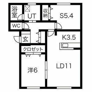 Ｑｕａｒｔｚ．ＭＳ 202｜北海道札幌市東区北十九条東６丁目(賃貸マンション2LDK・2階・63.40㎡)の写真 その2