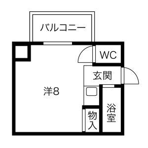 ユニバーシティコート平岸 501｜北海道札幌市豊平区平岸二条９丁目(賃貸マンション1R・5階・18.50㎡)の写真 その2