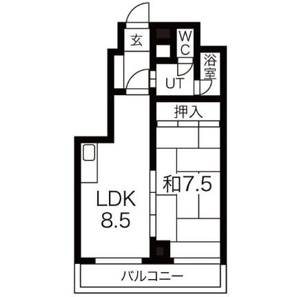 小野ビル 203｜北海道札幌市白石区菊水二条１丁目(賃貸マンション1DK・2階・40.00㎡)の写真 その2