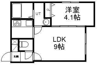 フロンティア 403｜北海道札幌市白石区本郷通１１丁目北(賃貸マンション1LDK・4階・29.59㎡)の写真 その2