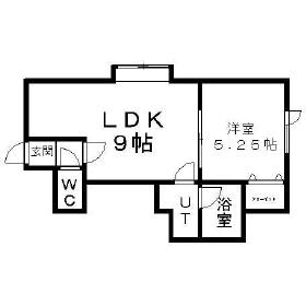 エーグル 206｜北海道札幌市東区北二十条東８丁目(賃貸アパート1LDK・2階・31.68㎡)の写真 その2