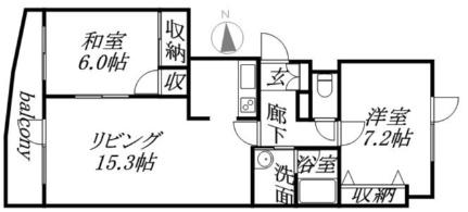 クレア西岡 102｜北海道札幌市豊平区西岡二条１丁目(賃貸マンション2LDK・1階・56.05㎡)の写真 その2