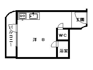 ソフィーア・ナルセ 301｜北海道札幌市中央区宮の森二条５丁目(賃貸マンション1R・3階・23.00㎡)の写真 その2