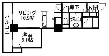 ＰＲＩＭＥ　ＵＲＢＡＮ札幌　ＲＩＶＥＲ　ＦＲＯＮＴ 01709｜北海道札幌市中央区南九条西１丁目(賃貸マンション1LDK・17階・39.39㎡)の写真 その2