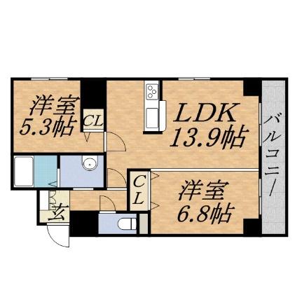 ヴァンクール南円山 1001｜北海道札幌市中央区南六条西１８丁目(賃貸マンション1LDK・10階・47.00㎡)の写真 その2