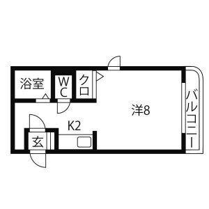 ハイムリーベIII 0406｜北海道札幌市西区二十四軒三条６丁目(賃貸マンション1K・4階・23.10㎡)の写真 その2