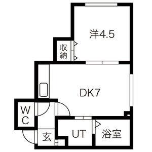 タウンコート南6条 102｜北海道札幌市中央区南六条西１６丁目(賃貸アパート1DK・2階・26.32㎡)の写真 その2