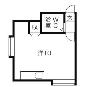 パブリック47 8｜北海道札幌市西区二十四軒四条４丁目(賃貸アパート1R・1階・22.00㎡)の写真 その2