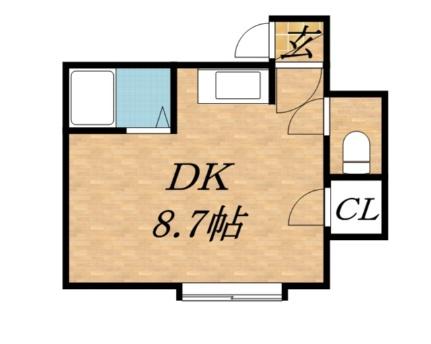 城北ハイツＣ 201｜北海道札幌市東区北十条東１２丁目(賃貸アパート1DK・2階・17.06㎡)の写真 その2