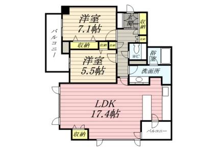 北海道札幌市中央区北二条西１０丁目(賃貸マンション3LDK・9階・77.30㎡)の写真 その2