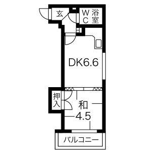 第5松井ビル 503｜北海道札幌市中央区北一条西２２丁目(賃貸マンション1DK・5階・26.88㎡)の写真 その2