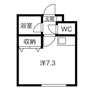 Ｋ・2・6ハイツ 403｜北海道札幌市西区琴似二条６丁目(賃貸マンション1R・4階・18.35㎡)の写真 その2