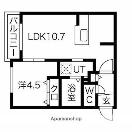 北海道札幌市中央区南四条西１３丁目(賃貸マンション1LDK・2階・34.51㎡)の写真 その2