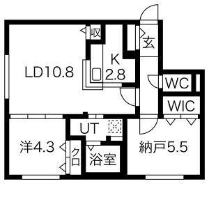 仮）アルファスクエア南4西15 503｜北海道札幌市中央区南四条西１５丁目(賃貸マンション2LDK・5階・53.41㎡)の写真 その2