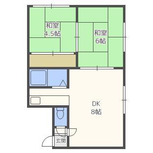 コア・187 10｜北海道札幌市中央区南十八条西７丁目(賃貸アパート2DK・2階・35.00㎡)の写真 その2