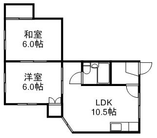 はまなすパーク 206｜北海道札幌市白石区栄通１５丁目(賃貸アパート2LDK・2階・44.70㎡)の写真 その2