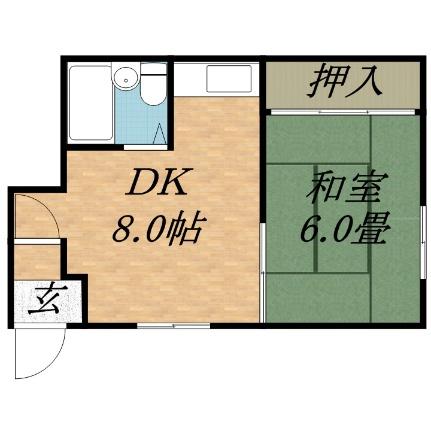 オレンジハウス 201｜北海道札幌市白石区平和通１５丁目北(賃貸アパート1DK・2階・29.16㎡)の写真 その2