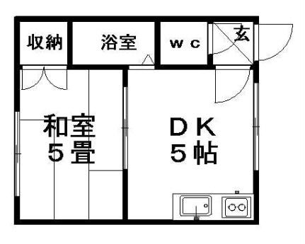 白石ハイツ C-2｜北海道札幌市豊平区美園二条６丁目(賃貸アパート1R・3階・14.40㎡)の写真 その2