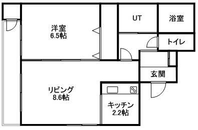 サンコート平和通 801｜北海道札幌市白石区平和通２丁目南(賃貸マンション1LDK・8階・40.32㎡)の写真 その2