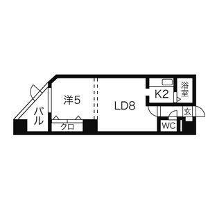 パークヒルズ東札幌 1103｜北海道札幌市白石区東札幌四条２丁目(賃貸マンション1LDK・11階・32.30㎡)の写真 その2