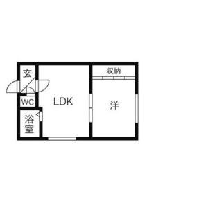 共立ハウス 0203｜北海道札幌市豊平区平岸一条１丁目(賃貸アパート1LDK・2階・31.35㎡)の写真 その2