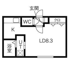 ｄｏｕｚｉｅｍｅ（ドゥージエム） 103｜北海道札幌市豊平区平岸一条２丁目(賃貸アパート1DK・1階・24.58㎡)の写真 その2