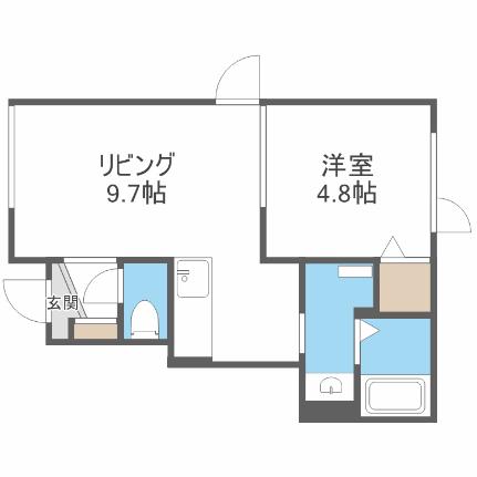 北海道札幌市豊平区平岸三条１５丁目(賃貸アパート1LDK・1階・36.61㎡)の写真 その2