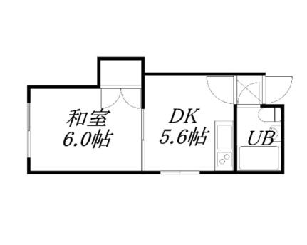 サンフラワーズ本郷 B-23｜北海道札幌市白石区本郷通１１丁目北(賃貸アパート1DK・2階・20.00㎡)の写真 その2