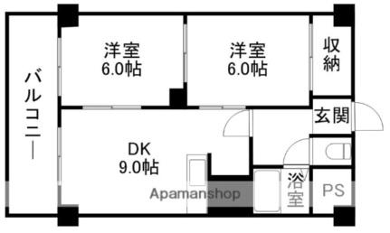 北海道札幌市豊平区豊平八条１３丁目(賃貸マンション2DK・3階・45.10㎡)の写真 その2