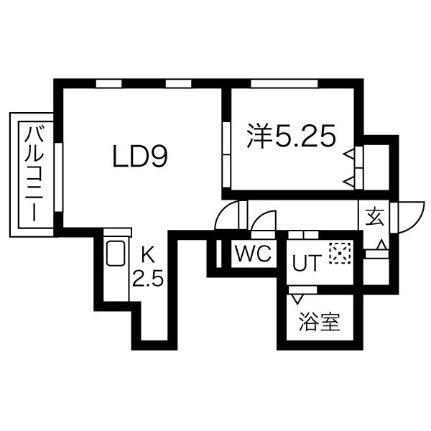 アンウィンド211 103 ｜ 北海道札幌市手稲区前田二条１１丁目（賃貸アパート1LDK・1階・39.78㎡） その2