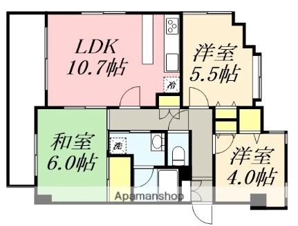 プレジオ函館松陰町 303｜北海道函館市松陰町(賃貸マンション3LDK・3階・60.95㎡)の写真 その2