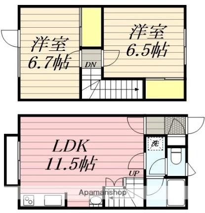 イーストビーチ 101｜北海道北斗市東浜１丁目(賃貸アパート2LDK・1階・57.66㎡)の写真 その2