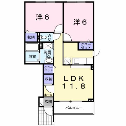 ベルアンジュ 104｜北海道函館市昭和３丁目(賃貸アパート2LDK・1階・52.57㎡)の写真 その2