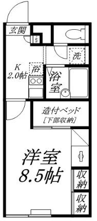 レオパレスＫ．ＹIII 208｜北海道函館市山の手３丁目(賃貸アパート1K・2階・23.18㎡)の写真 その2