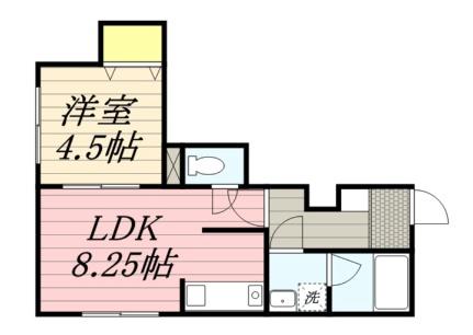 クレスト24 201｜北海道札幌市西区二十四軒三条６丁目(賃貸アパート1LDK・2階・29.65㎡)の写真 その2