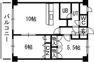 クレストコート宮の森 00206｜北海道札幌市中央区宮の森二条５丁目(賃貸マンション2LDK・2階・57.60㎡)の写真 その2