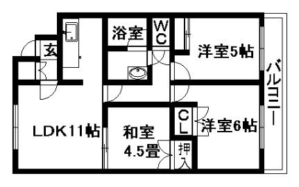 コンフォートレジデンス 0203｜北海道札幌市西区発寒四条６丁目(賃貸マンション3LDK・2階・55.80㎡)の写真 その2