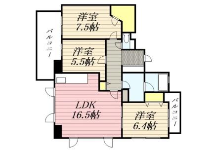 北海道札幌市中央区北二条西１０丁目（賃貸マンション3LDK・11階・79.98㎡） その2