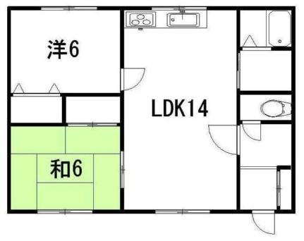 曙ハイツ 205｜北海道札幌市手稲区曙三条３丁目(賃貸アパート2LDK・2階・52.05㎡)の写真 その2