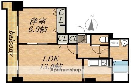 ティアラタワー中島倶楽部 1407｜北海道札幌市中央区南八条西４丁目(賃貸マンション1LDK・12階・46.13㎡)の写真 その2