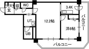 ＰＲＩＭＥ　ＵＲＢＡＮ札幌　ＲＩＶＥＲ　ＦＲＯＮＴ 00803｜北海道札幌市中央区南九条西１丁目(賃貸マンション1LDK・8階・50.05㎡)の写真 その2