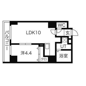 パークヒルズ中央25 803｜北海道札幌市中央区南二条東５丁目(賃貸マンション1LDK・8階・34.50㎡)の写真 その2