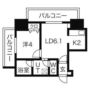 プライヴェル山鼻　壱番館 406｜北海道札幌市中央区南九条西１２丁目(賃貸マンション1DK・4階・29.05㎡)の写真 その2