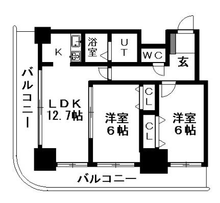 ティアラタワー中島倶楽部（I－IV） 1905｜北海道札幌市中央区南八条西４丁目(賃貸マンション2LDK・17階・61.00㎡)の写真 その2