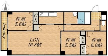 コンフォリア北三条 0505｜北海道札幌市中央区北三条東２丁目(賃貸マンション3LDK・5階・73.20㎡)の写真 その2