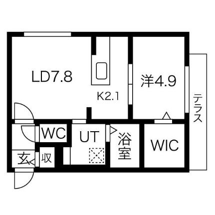 ブランシャール円山医大前 106｜北海道札幌市中央区南四条西２０丁目(賃貸マンション1LDK・1階・37.10㎡)の写真 その2