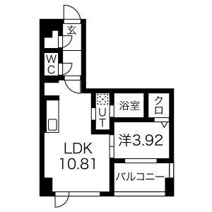 ＭＯＤＥＮＡ　ＳＩＡＮ（モデナシアン） 906｜北海道札幌市中央区南六条西１２丁目(賃貸マンション1LDK・9階・36.73㎡)の写真 その2
